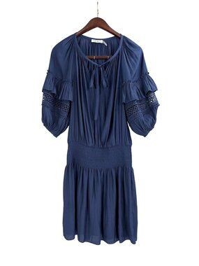 penny bell sleeve mini dress Ramy Brook Penny Bell Sleeve Mini Dress - Blue